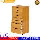 Wooden Tool Box Storage Cart 8 Drawer Extra Wide Filing Cabinet Organizer Chest