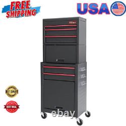 Workshop Garage 5-Drawer Rolling Tool Chest Tall Cabinet Combo Rolling Organizer